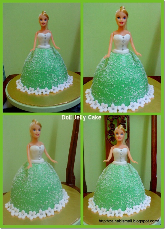 3D Doll Jelly Cake- Pandan Layer Cake
