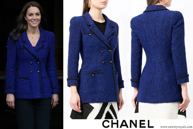 Catherine, Princess of Wales wore Chanel Blue Tweed Jacket