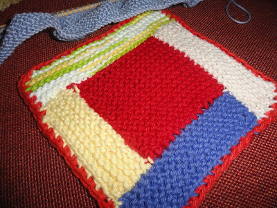 Log cabin knitting