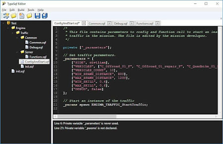 SQF を使ったスクリプティングに特化したテキスト エディタ