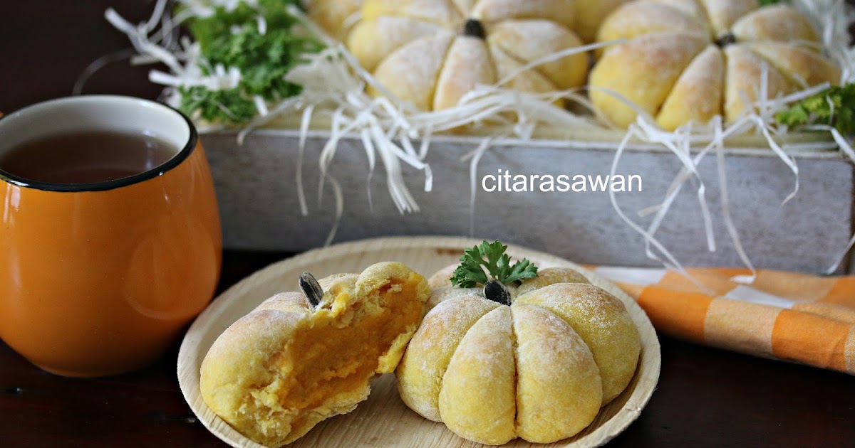 Resepi Bun Roti Labu Manis / Soft Pumpkin Bread Bun 