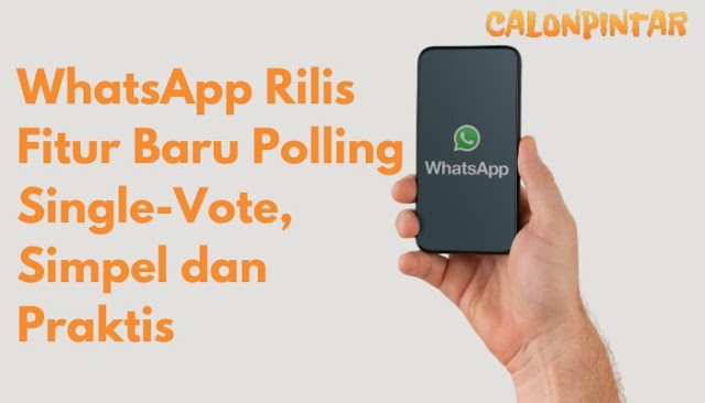WhatsApp Rilis Fitur Baru Polling Single-Vote, Simpel dan Praktis