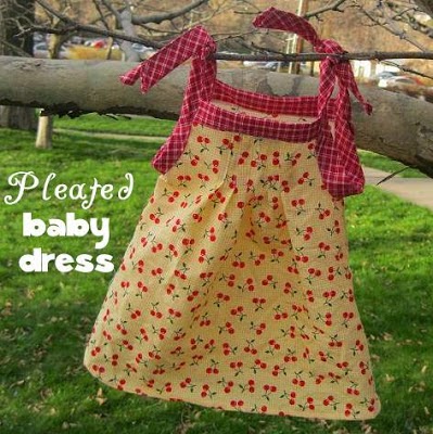 sewing tutorial for baby pleated dress