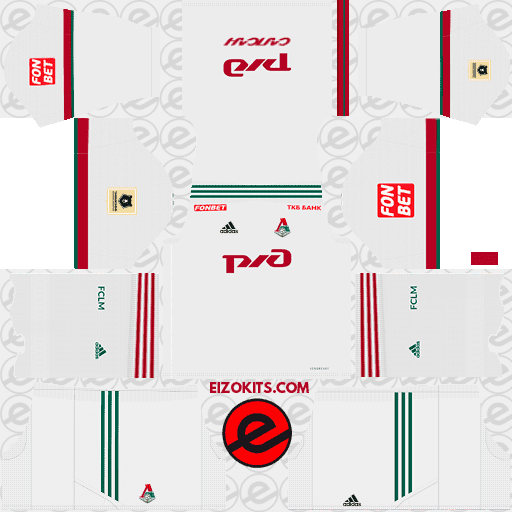 ZHFK Lokomotiv Moskva DLS Kits 2022-2023 Adidas - Dream League Soccer Kits 2019 (Away)