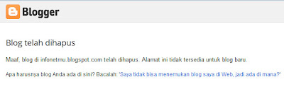 blog dihapus google