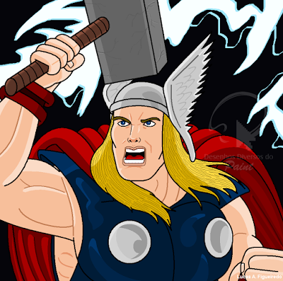 Thor desenhado no Paint