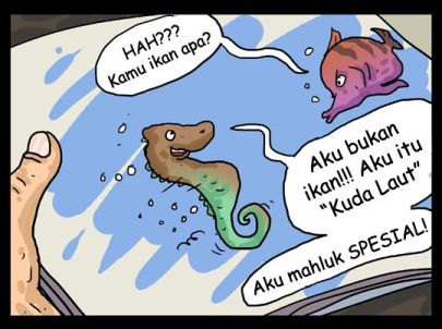 komik lucu kisah legenda kuda laut