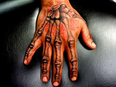 hand bones tattoo