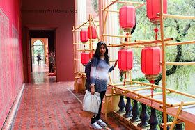 Standing at the Museum entrance in Lou Lim Ieoc Garden of Macao, a beautiful Chinese theme park of Macao, tourist place
