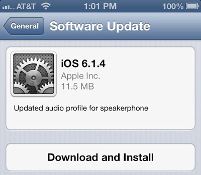 Apple iOS 6.1.4 Update