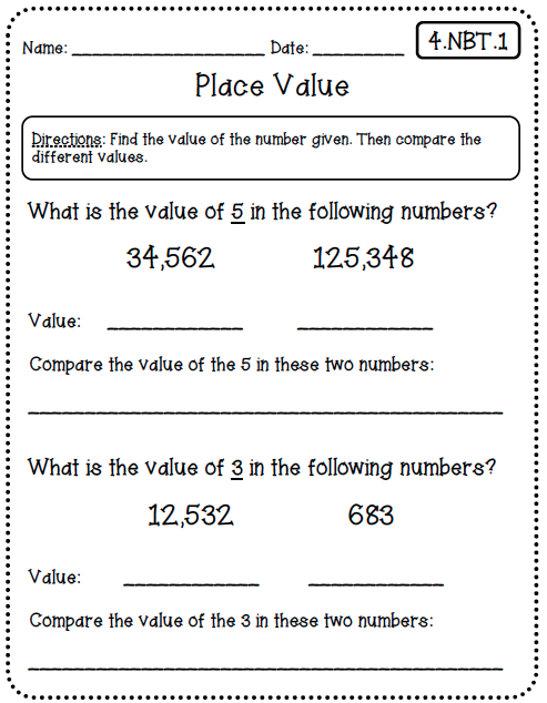 Mon Core Math Worksheets For All Standards Create