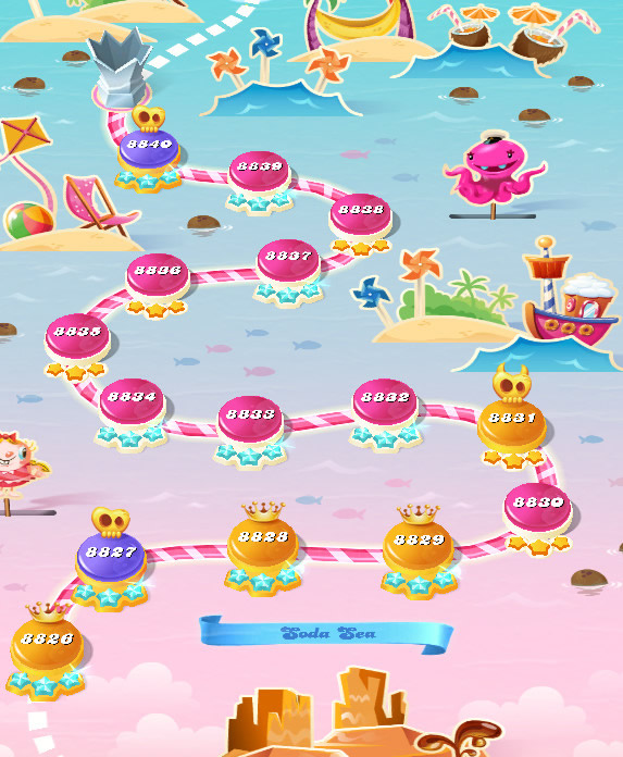 Candy Crush Saga level 8826-8840