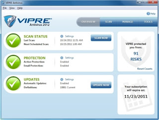 screenshot VIPRE Antivirus Antispyware Terbaru 2012