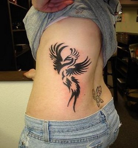 Tribal Phoenix Tattoos A bird with a colorful plumage and great will 