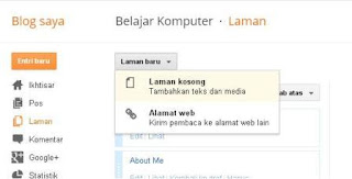 cara membuat menu di blog