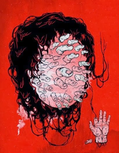 Elif Varol Ergen ilustrações bizarras surreais grotescas violência crianças abuso sangue monstros