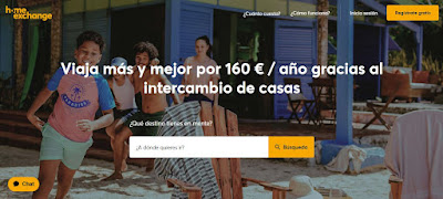 La web de Home Exchange.
