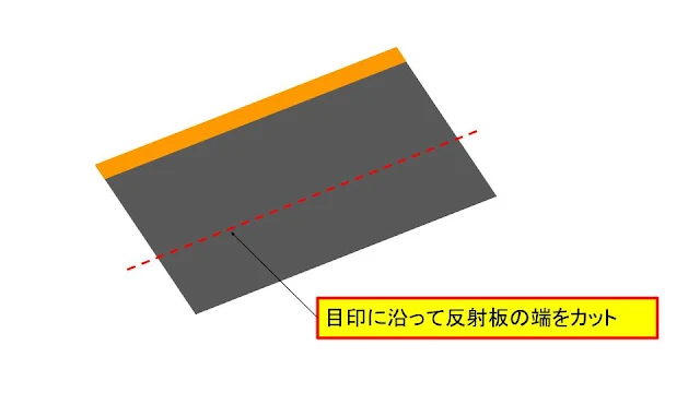 反射板のカット