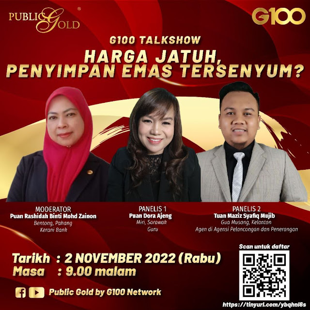 Testimoni G100 Talkshow: Harga Jatuh Penyimpan Emas Tersenyum