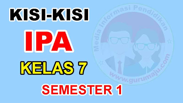 Kisi-Kisi UTS IPA Kelas 7 Semester 1 Kuriulum 2013 Tahun 2021