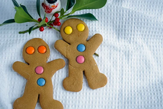 Gingerbread Cookies decorated for Christmas