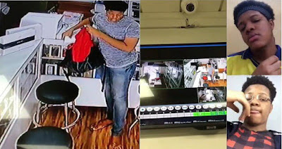 Nigerian Big Boy Caught On CCTV Stealing A N700k Macbook At Abuja Plaza