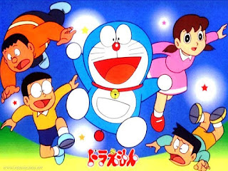 Wallpaper gambar Doraemon dan teman-teman