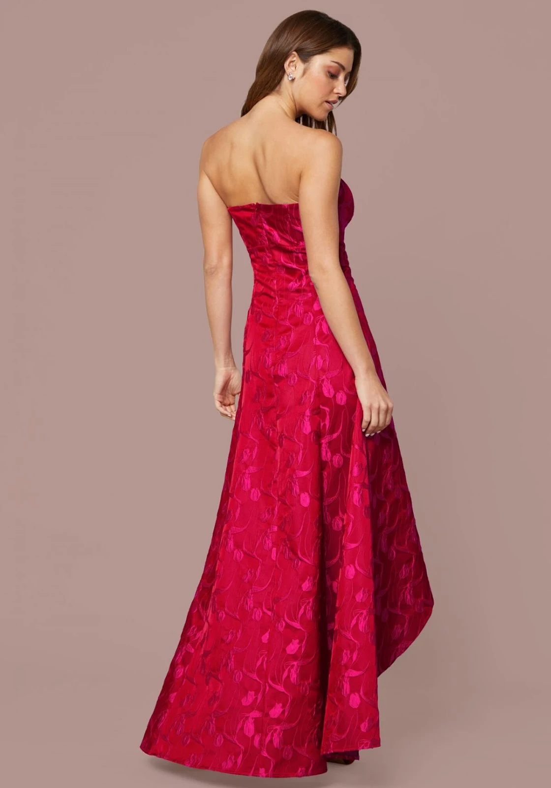 French Model Gigi Paris Hot Stills In Red Gown