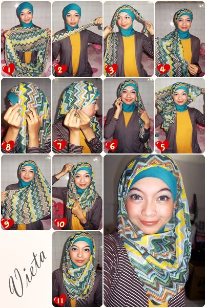 Cara Memakai Tribal Elegant Hijab  Tutorial Memakai Jilbab amp; Hijab 