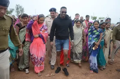 West Indies Captain Dwayn Bravo Visited in Chhatisgarh told about mitanin