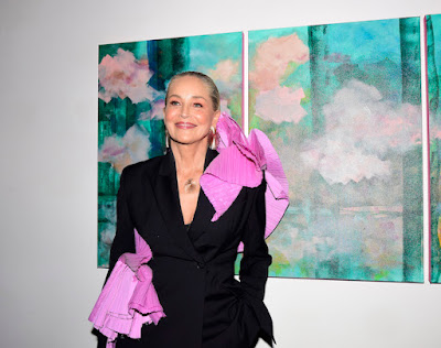 Sharon Stone shares her first gallery show - Shedding: Prelude - at the Allouche Gallery.