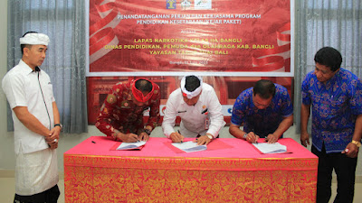 Dorong WBP Memperoleh Pendidikan Melalui Program Kesetaraan, Lapas Narkotika Bangli Jalin PKS dengan Yayasan Tabur Tuai Bali dan Disdikpora Bangli