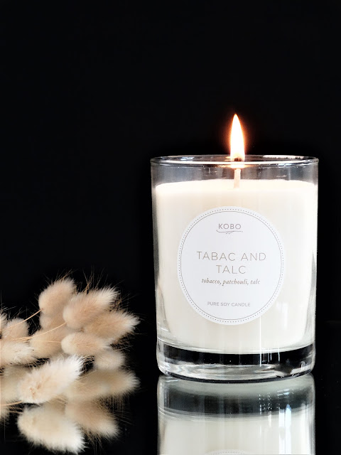 parfum d'ambiance, tabac and talc kobo candle review, kobo candles review, avis bougie parfumée kobo, bougie parfumée au tabac, bougie parfumée propre