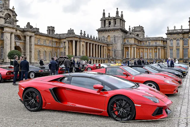 Supercars and classics on display at Blenheim Palace close-up