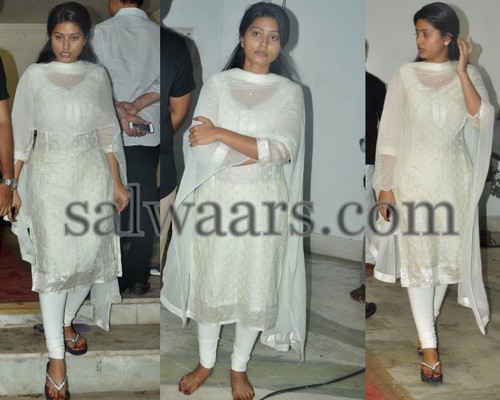 Sneha White Casual Salwar