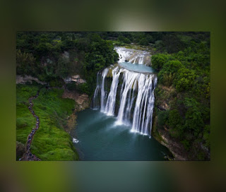 This is mesmerizing illustraton of Huangguoshu Waterfall  (One of the most beautiful waterfalls in the world)