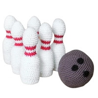 juego de bolos amigurumi