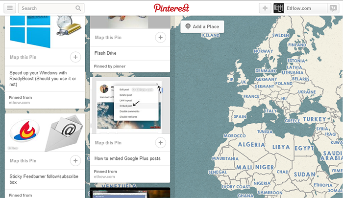 Pinterest got your images on map