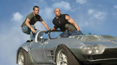 Paul Walker and Vin Diesel in action