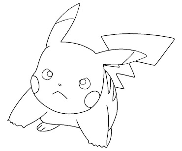 #5 Pikachu Coloring Page