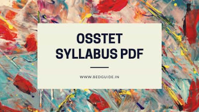 OSSTET Syllabus PDF Download