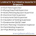  Looking for the following inspector in Singapore.