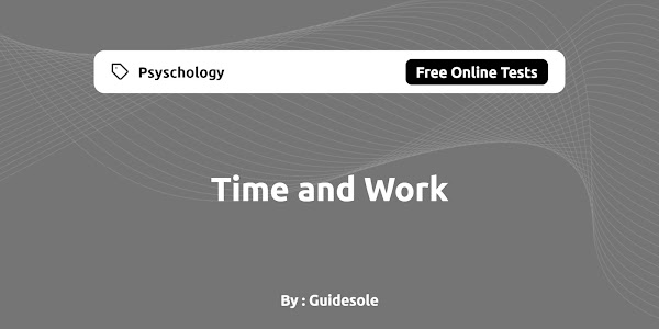 Time and Work | காலம் மற்றும் வேலை - Free Online Test