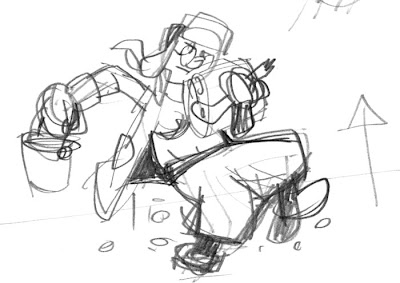 hard working mother carrying an armful of firewood sketch