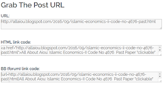  showing Url BB code HTML link at the bottom of your post demonstrate URL, BB code too HTML link of your weblog post at the bottom of post page