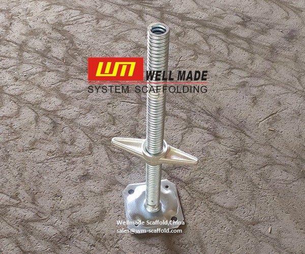 scaffold screw jack base for scaffolding legs adjusting- adjustable scaffold jacks-wellmade