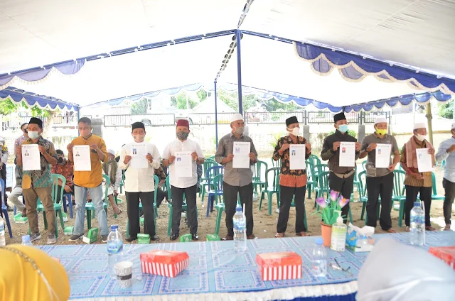 Hadiri Deklarasi Damai Pilkades Serentak di Kecamatan Sekotong, Ini Harapan Wabup Hj.Sumiatun