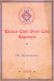 Boletín del III Aniversario del Escacs Club Gran Cafè Espanyol