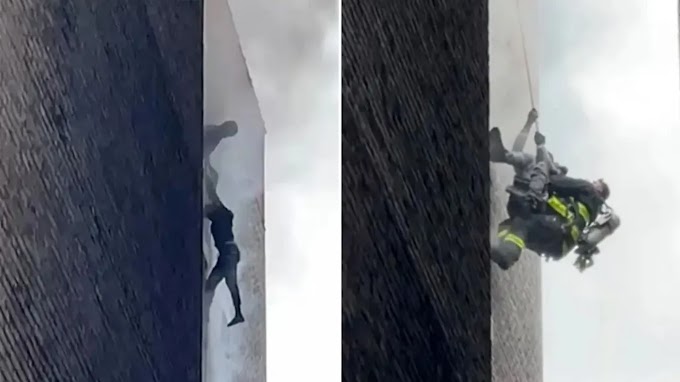 "Bomberos de Nueva York rescatan a tres personas en incendio"