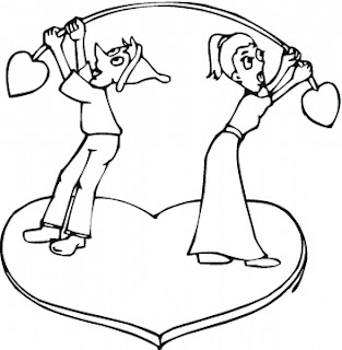 valentines day couple coloring page